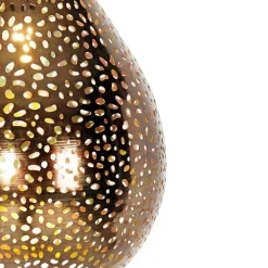 Oosterse hanglamp zwart met koper - Maru 5