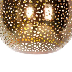 Oosterse hanglamp zwart met koper - Maru 5