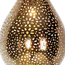 Oosterse hanglamp zwart met koper - Maru 5