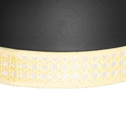 Oosterse hanglamp zwart met rotan 30 cm - Magna Rotan