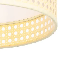 Oosterse hanglamp zwart met rotan 30 cm - Magna Rotan