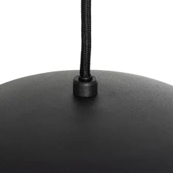 Oosterse hanglamp zwart met rotan 30 cm - Magna Rotan