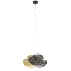 Oosterse hanglamp zwart met goud 28 cm - Japke