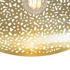 Oosterse hanglamp zwart met goud 28 cm - Japke