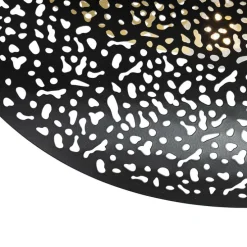 Oosterse hanglamp zwart met goud 28 cm - Japke