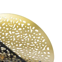 Oosterse hanglamp zwart met goud 28 cm - Japke