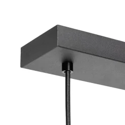 Oosterse hanglamp zwart met bamboe 3-lichts - Rayan