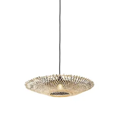 Oosterse hanglamp zwart met bamboe 50cm - Rina