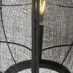 Oosterse hanglamp zwart stof 35 cm - Rob