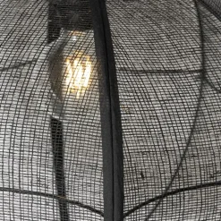 Oosterse hanglamp zwart stof 48 cm - Rob