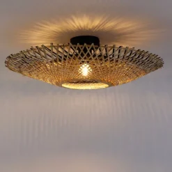 Oosterse plafondlamp bamboe 50 cm - Rina