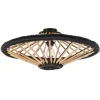 Oosterse plafondlamp bamboe met zwart 60 cm - Evalin