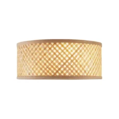 Oosterse plafondlamp bamboe naturel 30cm - Tremmo