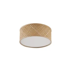 Oosterse plafondlamp bamboe naturel 30cm - Tremmo