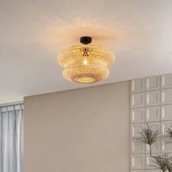 Oosterse plafondlamp bamboe - Ostrava Double