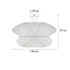 Oosterse plafondlamp bamboe - Ostrava Double