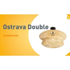 Oosterse plafondlamp bamboe - Ostrava Double