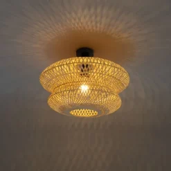 Oosterse plafondlamp bamboe - Ostrava Double