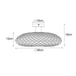 Oosterse plafondlamp bamboe 40 cm - Ostrava