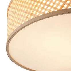 Oosterse plafondlamp bamboe naturel 40cm - Tremmo