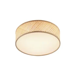 Oosterse plafondlamp bamboe naturel 40cm - Tremmo