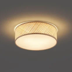 Oosterse plafondlamp bamboe naturel 40cm - Tremmo