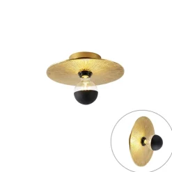 Oosterse plafondlamp goud rond - Konge