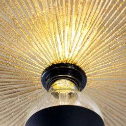 Oosterse plafondlamp goud rond - Konge