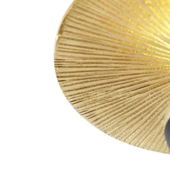 Oosterse plafondlamp goud rond - Konge