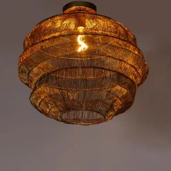 Oosterse plafondlamp goud 45 cm - Vadi