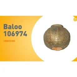 Oosterse plafondlamp goud met groen 28,5 cm - Baloo