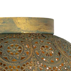 Oosterse plafondlamp goud met groen 28,5 cm - Baloo
