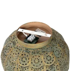 Oosterse plafondlamp goud met groen 28,5 cm - Baloo