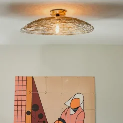 Oosterse plafondlamp goud 60 cm - Glan