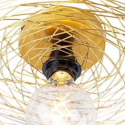 Oosterse plafondlamp goud 60 cm - Glan