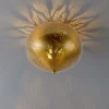 Oosterse plafondlamp goud met lichteffect - Zayn