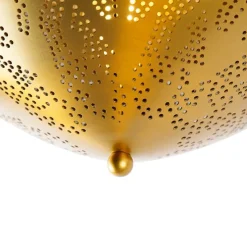 Oosterse plafondlamp goud met lichteffect - Zayn
