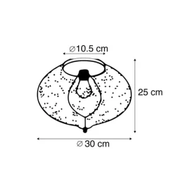 Oosterse plafondlamp goud met lichteffect - Zayn
