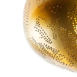 Oosterse plafondlamp goud met lichteffect - Zayn