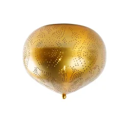 Oosterse plafondlamp goud met lichteffect - Zayn