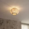 Oosterse plafondlamp naturel - Rob