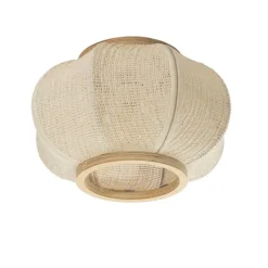 Oosterse plafondlamp naturel - Rob