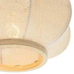 Oosterse plafondlamp naturel - Rob