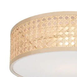Oosterse plafondlamp rotan 30 cm - Tromma
