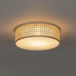 Oosterse plafondlamp rotan 30 cm - Tromma