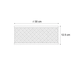 Oosterse plafondlamp rotan met zwart 30cm - Tremmo