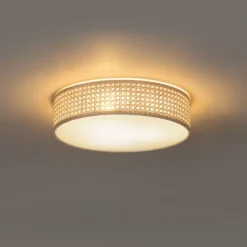 Oosterse plafondlamp rotan 40 cm 3-lichts - Tromma