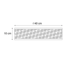 Oosterse plafondlamp rotan 40 cm 3-lichts - Tromma