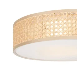 Oosterse plafondlamp rotan 40 cm 3-lichts - Tromma
