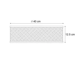 Oosterse plafondlamp rotan met zwart 40cm - Tremmo